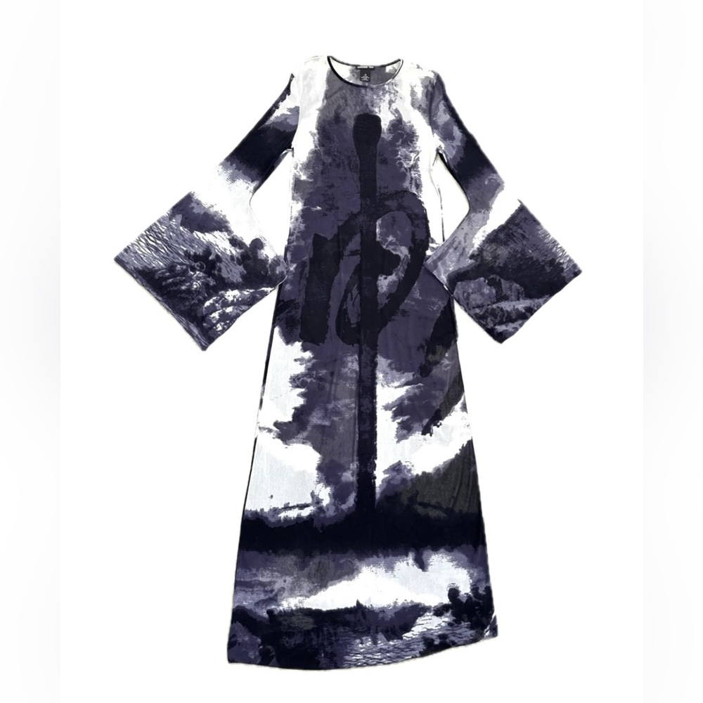 Vivienne Tam Kimono Sleeve Maxi Dress